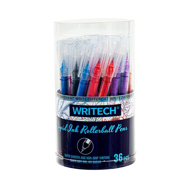 WRITECH Rolling Ball Pens Quick Dry Ink 0.5 mm Extra Fine Point Pens 10 Pcs  Liquid Ink Pen Rollerball Pens Vintage Color 