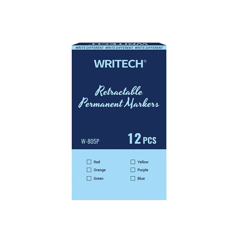 Rretractable Permanent Marker W-805PM-762